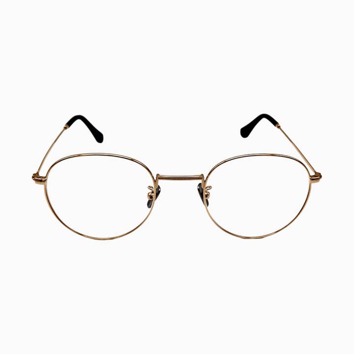 Lombard Blue Light Blocking Optical Glasses - Gold for wholesale by Greenwich Social Club