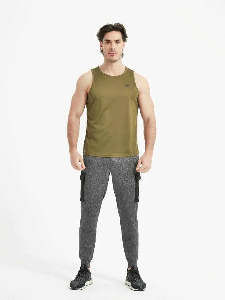 Débardeur à empiècements en mesh pour homme pour la vente par Neyo