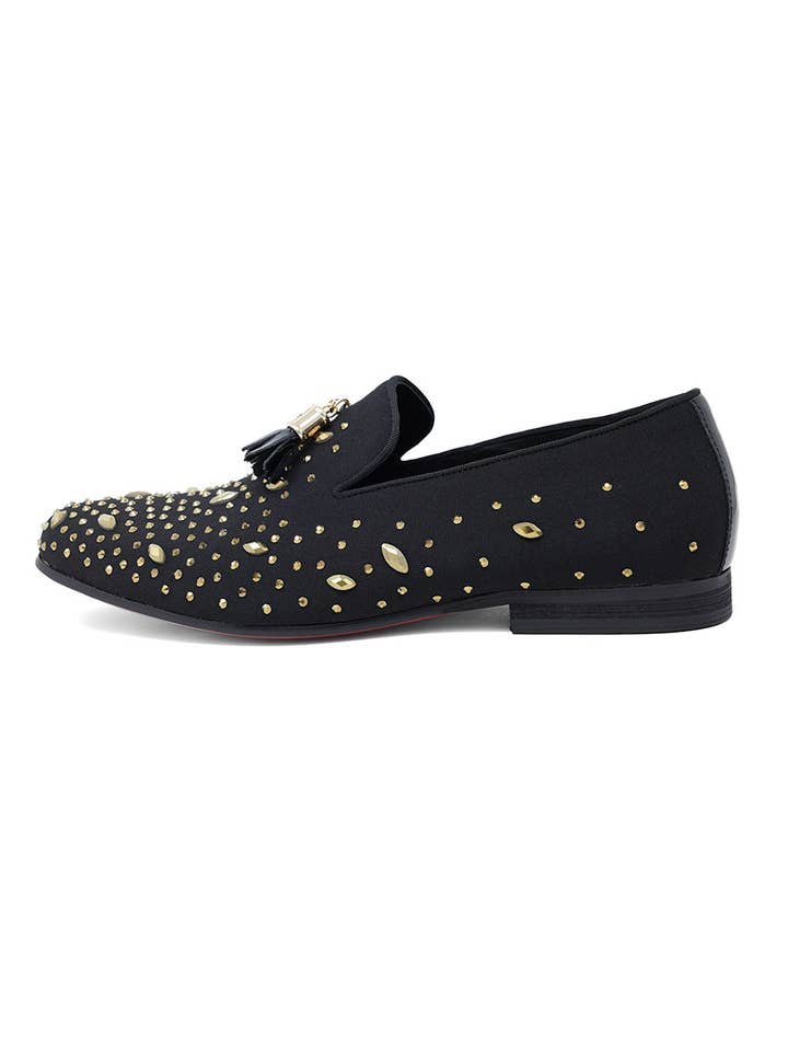 BARABAS - Wholesale Loafers - Men's - Men's Rhinestone Diamond Tassel Loafer Dress Shoes SH3080