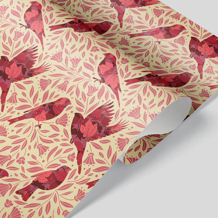 Gros-becs / Papier cadeau artisanal de fête pour la vente par Brianna Reagan Creates