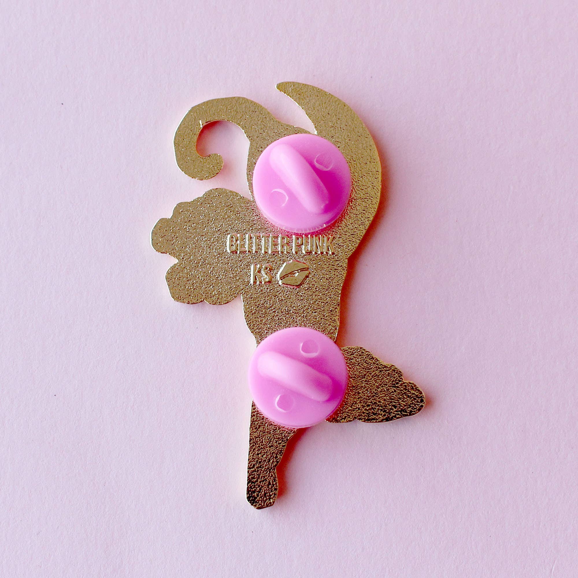 Glitter Punk - Wholesale Lapel Pin/Button - Tabby Cat Enamel Pin4