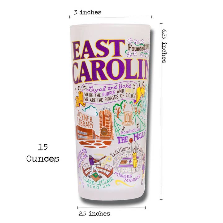 catstudio - Wholesale Drinking Glass/Cup - East Carolina University Collegiate Drinking Glass2