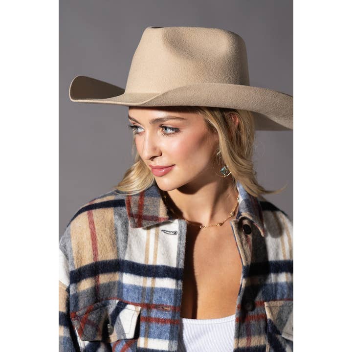 Urbanista - Wholesale Fedora - Women's - 100% Australian Wool Hard Brim Cowboy Hat-Blank