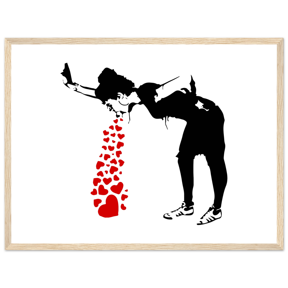 Art-O-Rama Shop – Poster por atacado – Cartaz da arte de Banksy Lovesick Girl Whowing Up Hearts9
