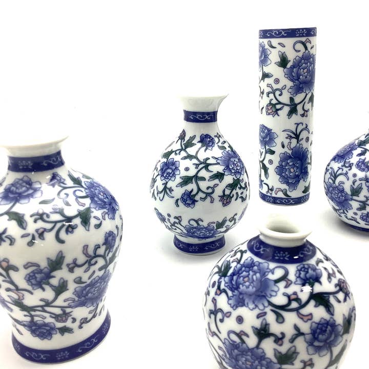 All Little Cute Things - Wholesale Vase - Assortment Blue and White Bud Flower Vases, Centerpieces7