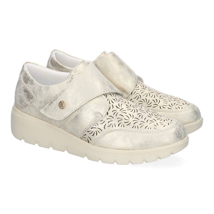 Scarpe Casual da Donna Design Moderno ed Elegante Dorate per la vendita all'ingrosso da parte di Brideluxe Mayorista