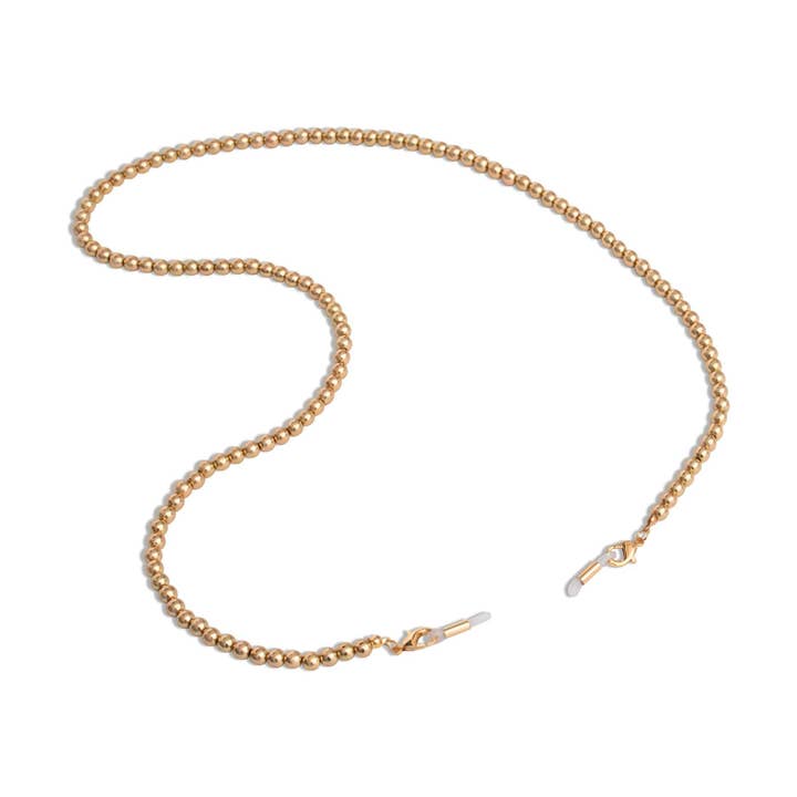 Gold Beaded Glasses & Mask Chain for wholesale by Kraywoods Eyewear