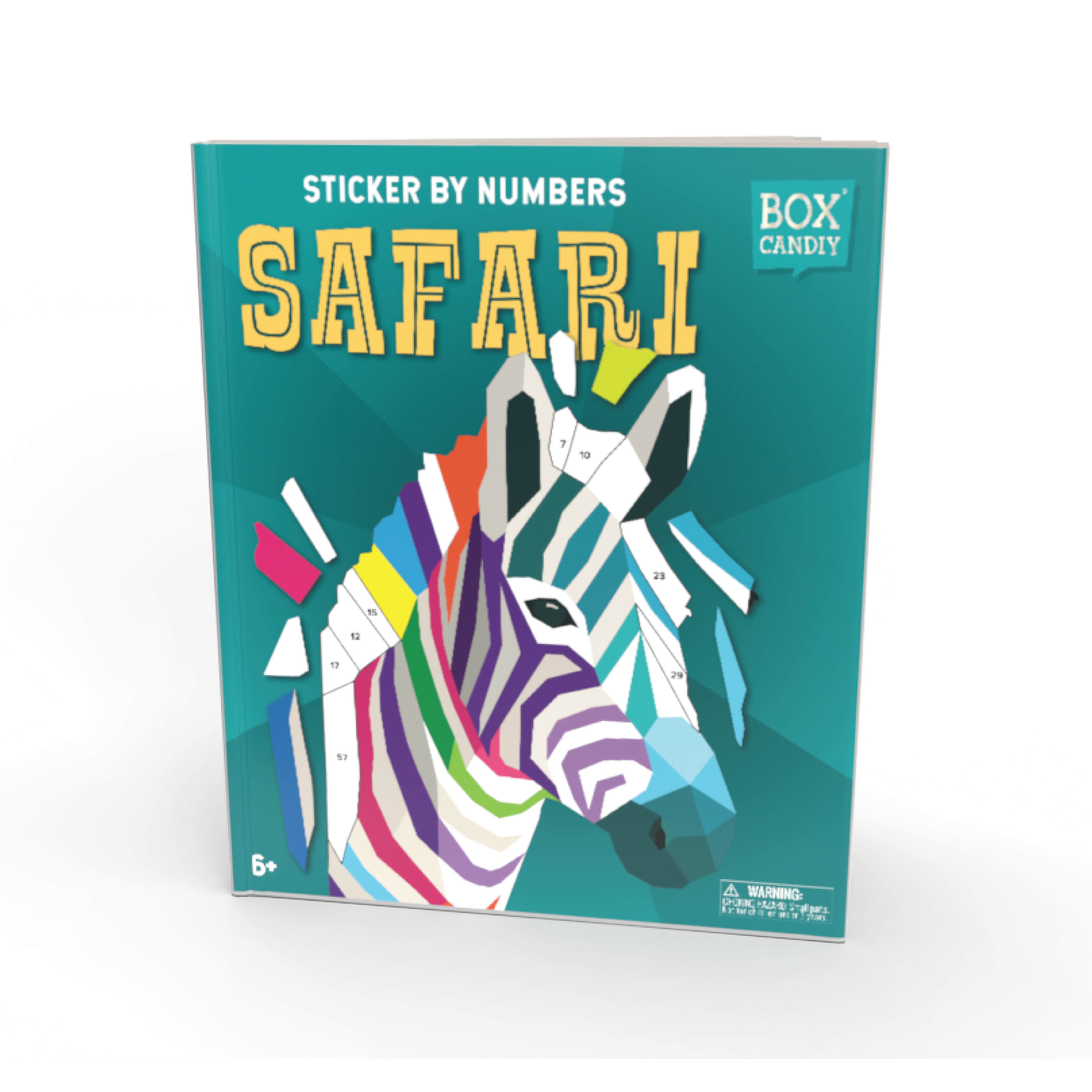 BOX CANDIY® - Wholesale DIY Craft Kit - Kids - Safari Sticker by Number0