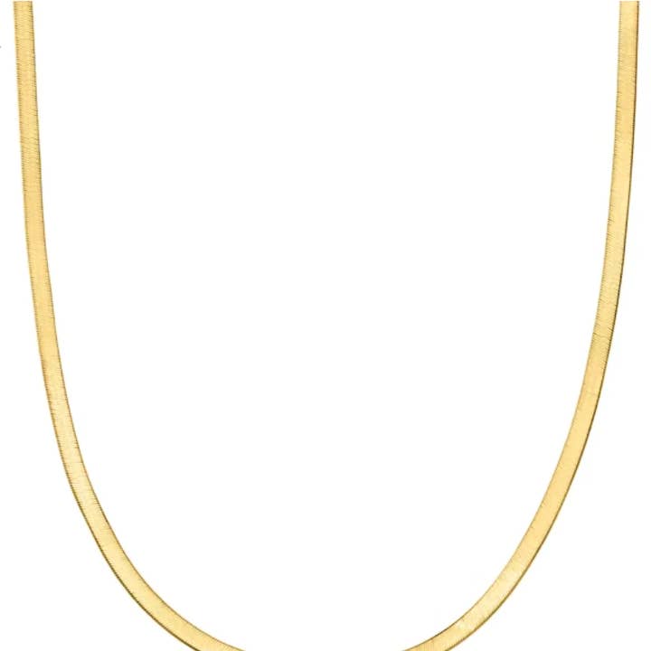 Gold Filled 3mm Herringbone Chain Necklace for wholesale by Amanda Rose Jewelry