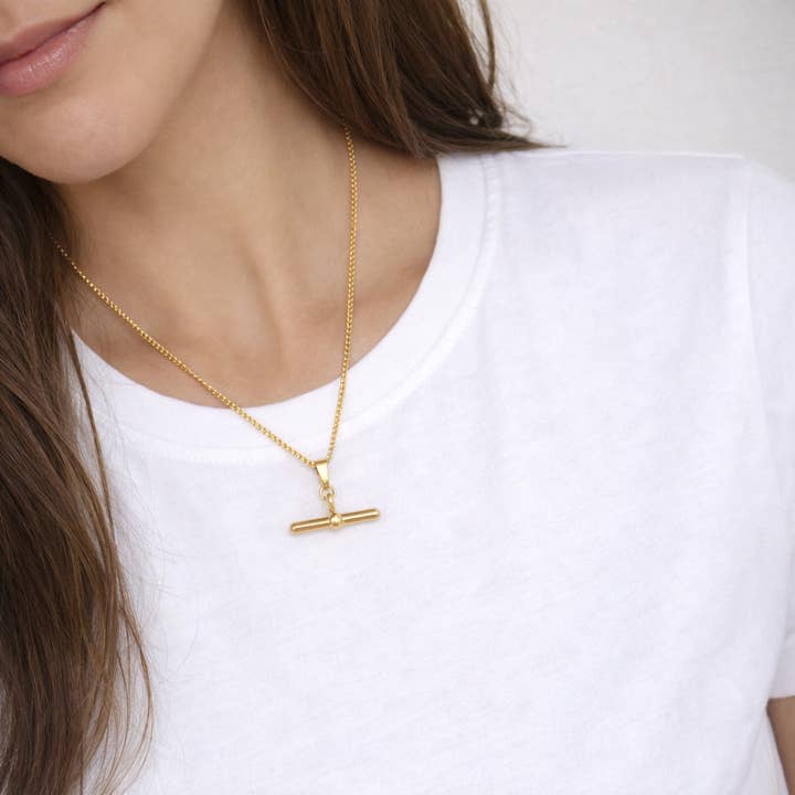 Gold T - Bar Toggle Pendant for wholesale by Emma Louise Accessories