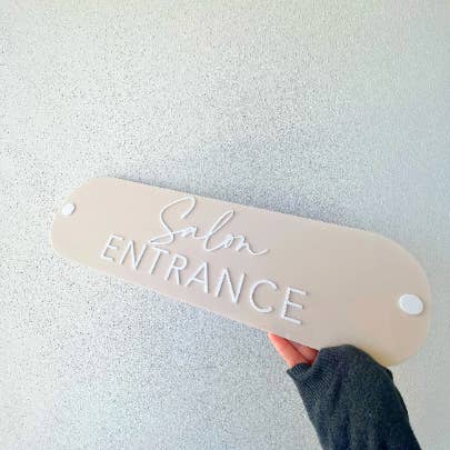 Panneau d'entrée professionnel | Panneau de bienvenue Panneau d'entrée I Salon | petite entreprise pour la vente par Lavender Co Creative