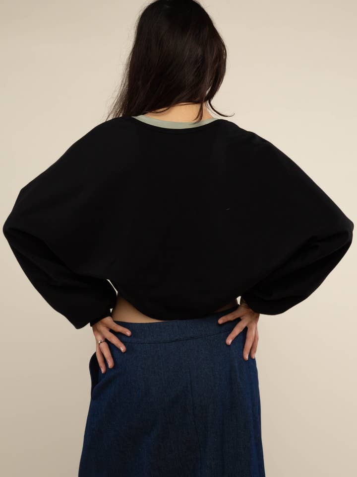 Black Ridge Fleece Shrug for wholesale on Faire