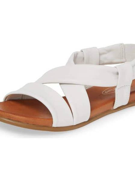 BARIE LEREN SLINGBAND SANDAAL - WIT voor wholesale door Sheridan Mia