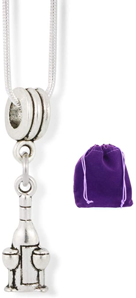 Dave The Bunny – wholesale Hänge-/berlockhalsband – Emerald Park smycken vinflaska med två vinglas Charm orm kedja halsband0