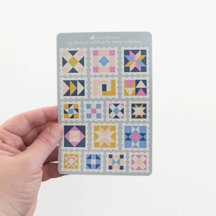 oh, little wren - Wholesale Sticker - Quilt Stamp Collection Sticker Sheet1