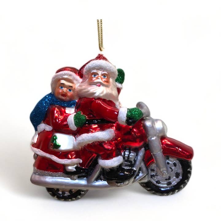 Signora Babbo Natale su moto 12cm per la vendita all'ingrosso da parte di Sereno Marke