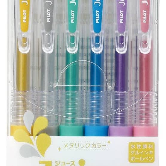 Paper Poetry Club - Wholesale Pen - Pilot Juice Metallic Gel Pens 6 Piece Set