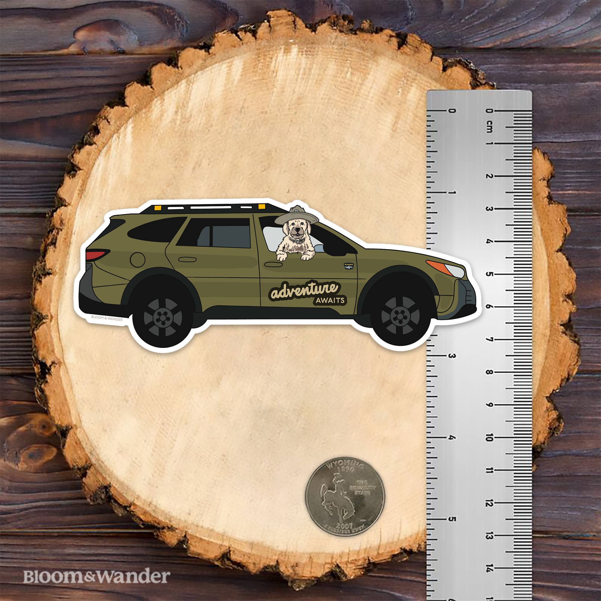 Bloom & Wander – Großhandel Aufkleber – Subaru Hundeaufkleber | Das Abenteuer erwartet Sie | Camping im Freien2