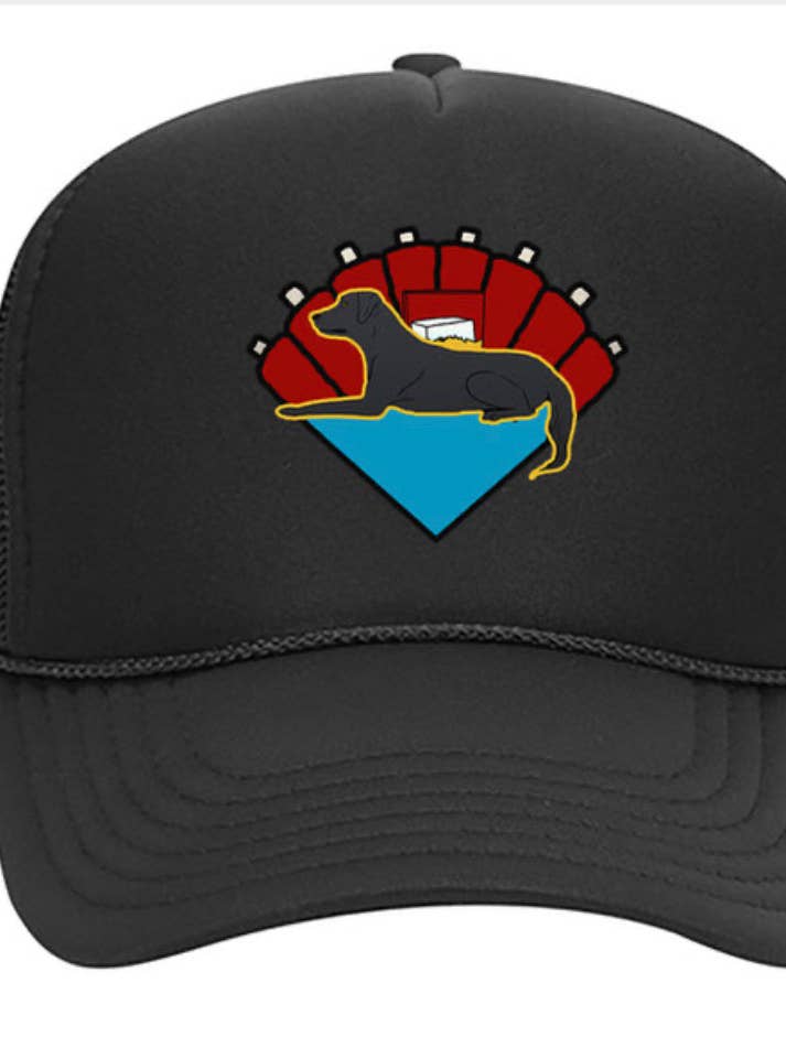 Chapeau de camionneur à bord incurvé - Ribs & Whiskey (noir) pour la vente par B6B clothing and apparel