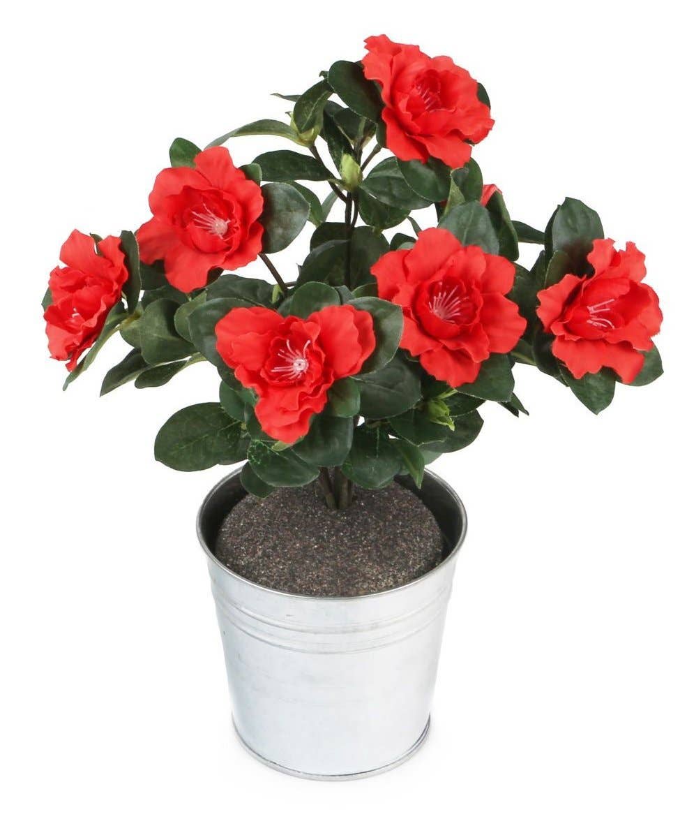 Closer2Nature – wholesale Artificial plant – Artificial 27cm Red Azalea Plug Plant2