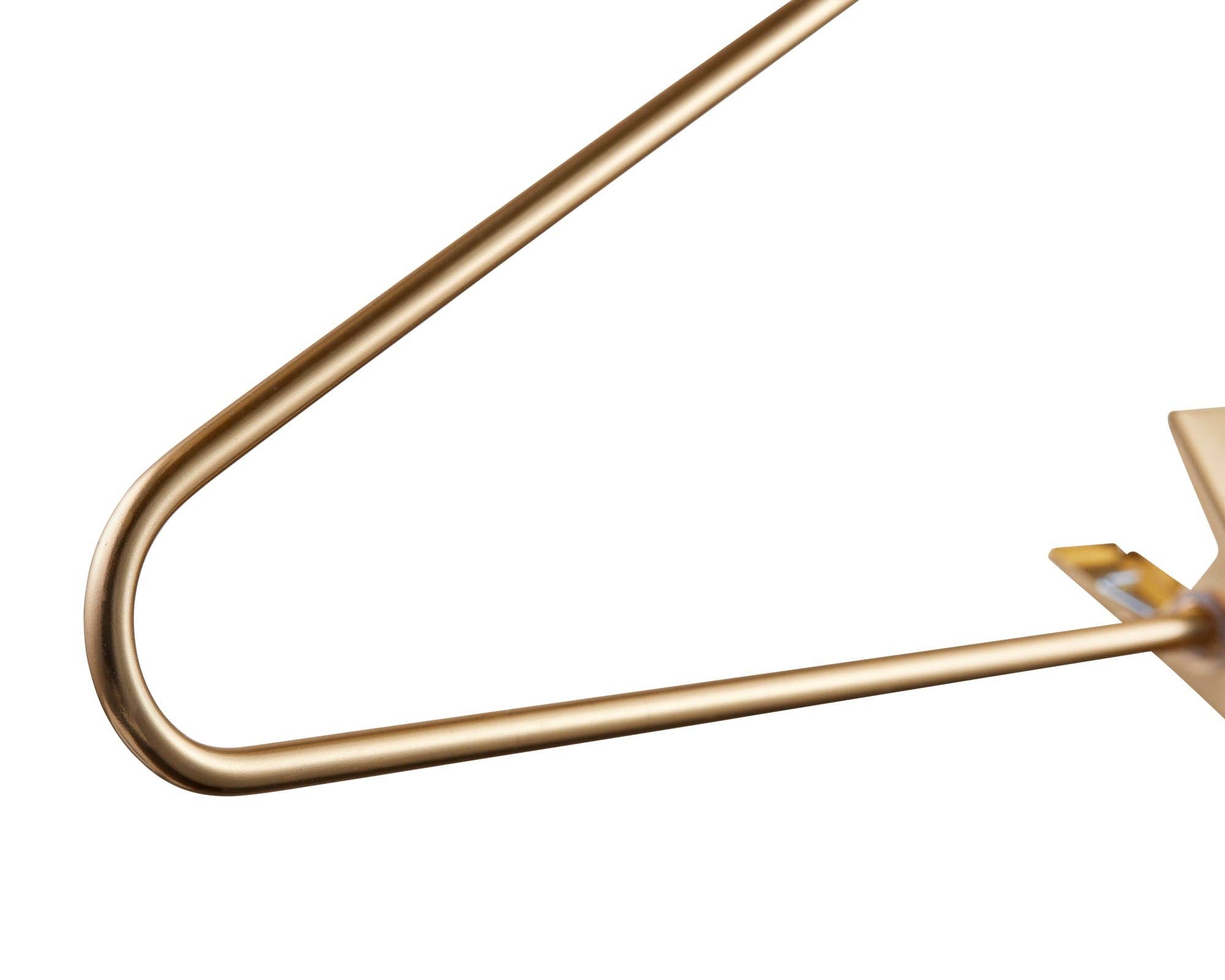 DEILSY - Vente Cintres - Cintres en aluminium doré avec pinces (5 pièces par emballage)3