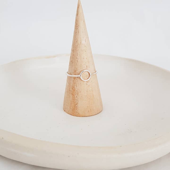 Fawn And Rose - Wholesale Band/Stacked Ring - Sterling Silver Circle Ring3