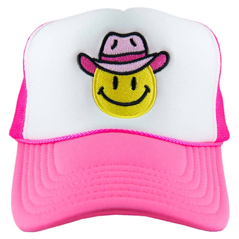 Katydid - Wholesale Truckerpet - Dames - Cowboyhoed Happy Face Western Foam hoed2