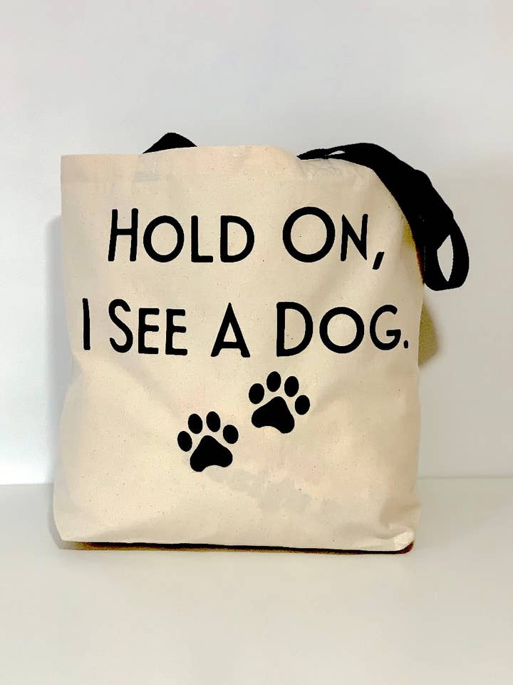 Dog Lover Snap Closure Tote Bags, Dog Owner Gifts, Pet Totes for wholesale by Peach Tree Design Shop