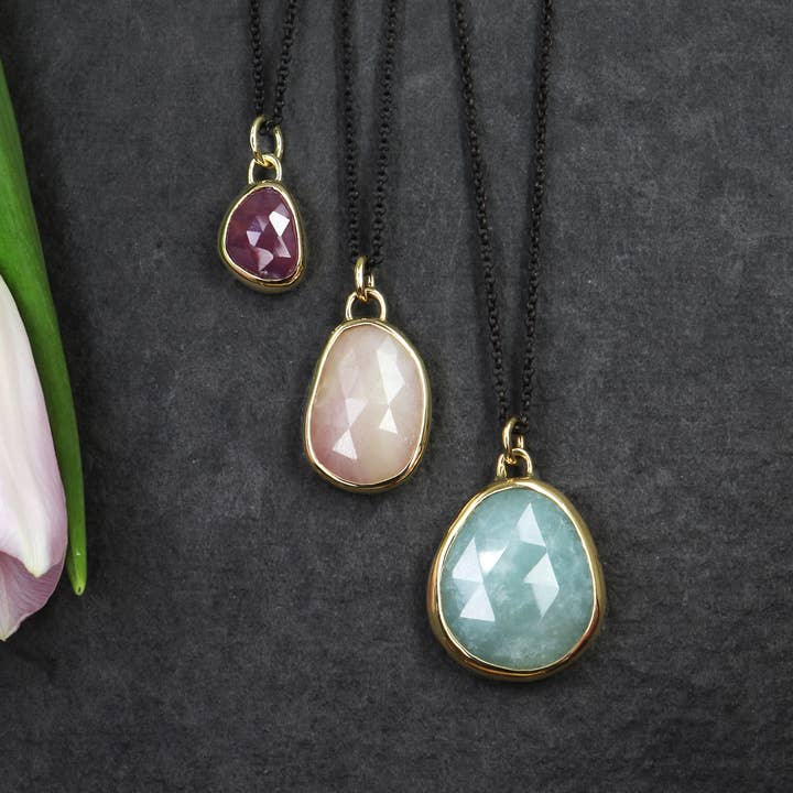 18k Gemma Pendants for wholesale by Sara Metalsmith