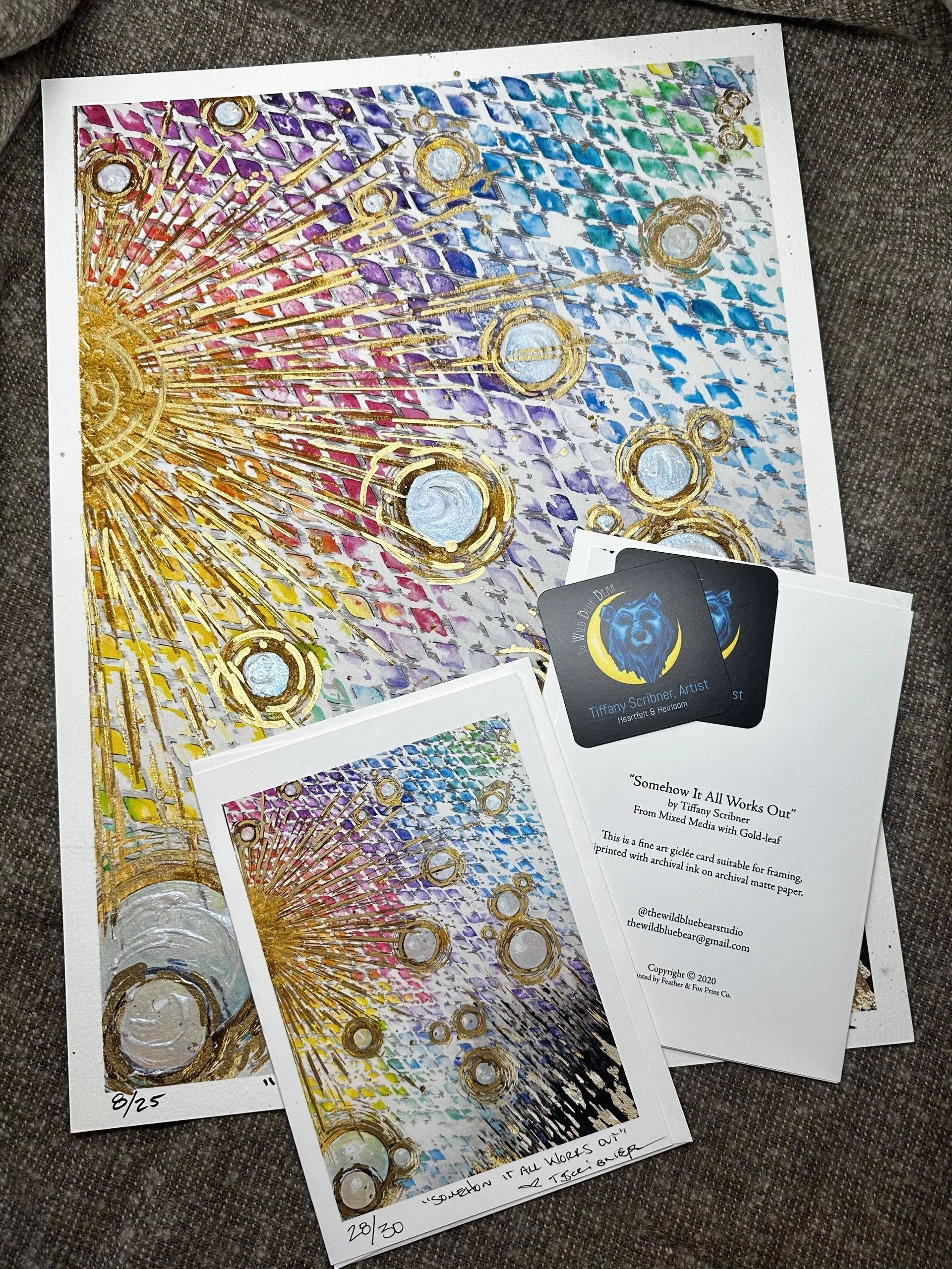 The Wild Blue Bear - Wholesale Art Print - Somehow It All Works Out Giclee Print8