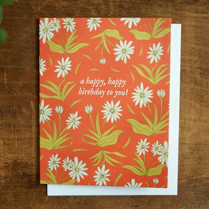 Bursting Daisies Birthday | Botanical Greeting Card | A2 for wholesale by annalisa v. sawtell