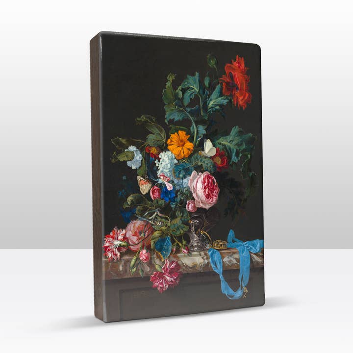 Laqueprint, fiore natura morta con orologio - Willem van Aelst per la vendita all'ingrosso da parte di Laqueprint