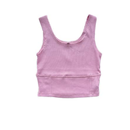 Canotta a Corsetto a Coste Rosa A17 per la vendita all'ingrosso da parte di Little Olin