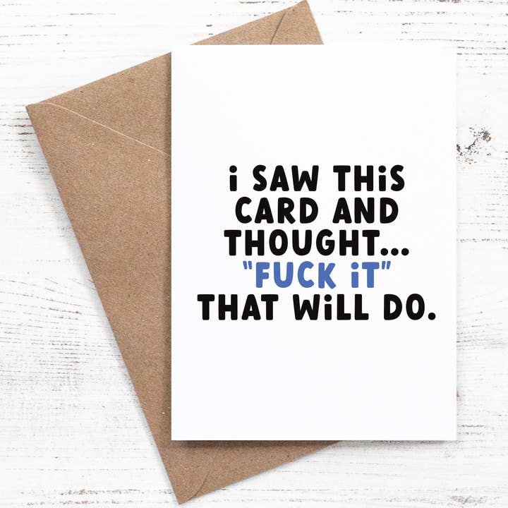 I saw this card and thought f*ck it, that will do for wholesale by Nutmeg Creative