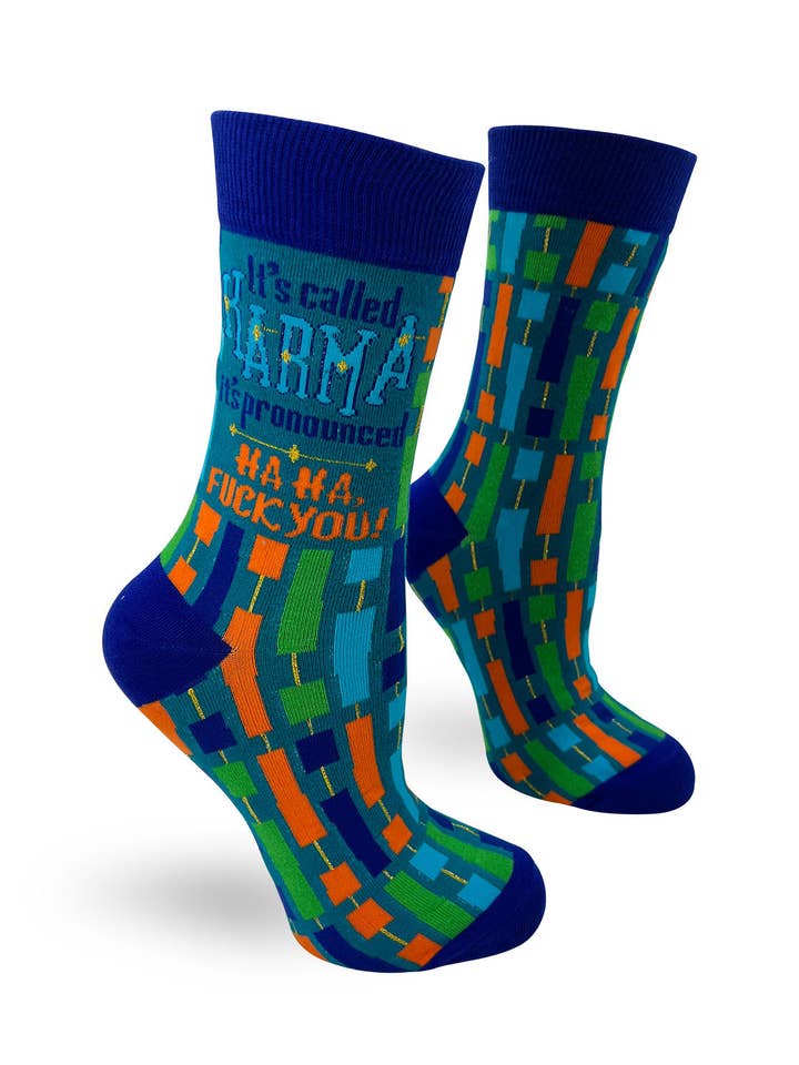 Fabdaz - Wholesale Socks - Women's - Ladies' Socks "It's Called Karma it's Pronounced Ha ...