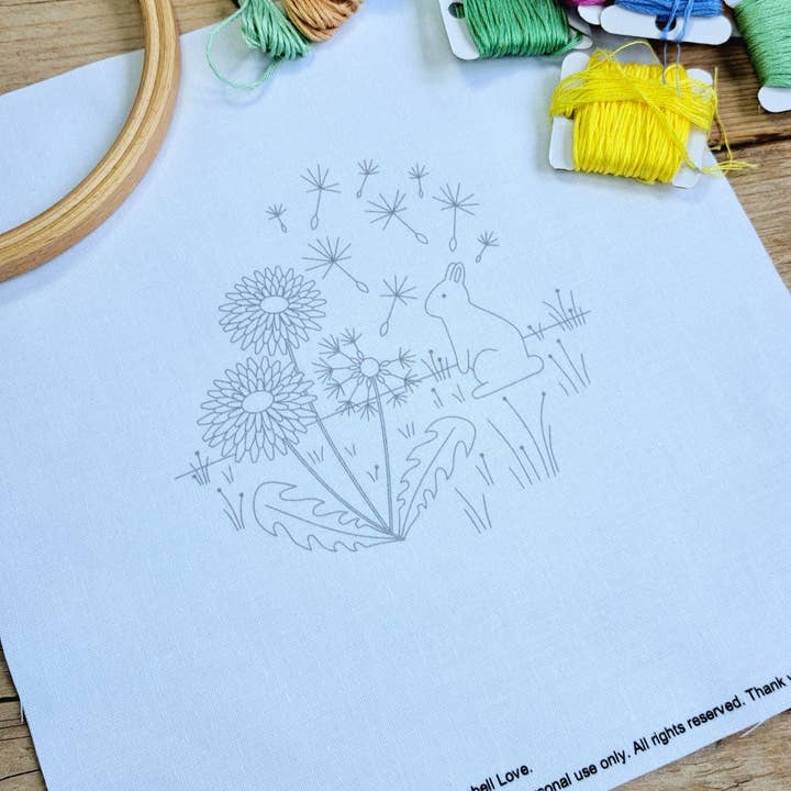 Rabbit Embroidery Panel Pack for wholesale by Bluebell Love