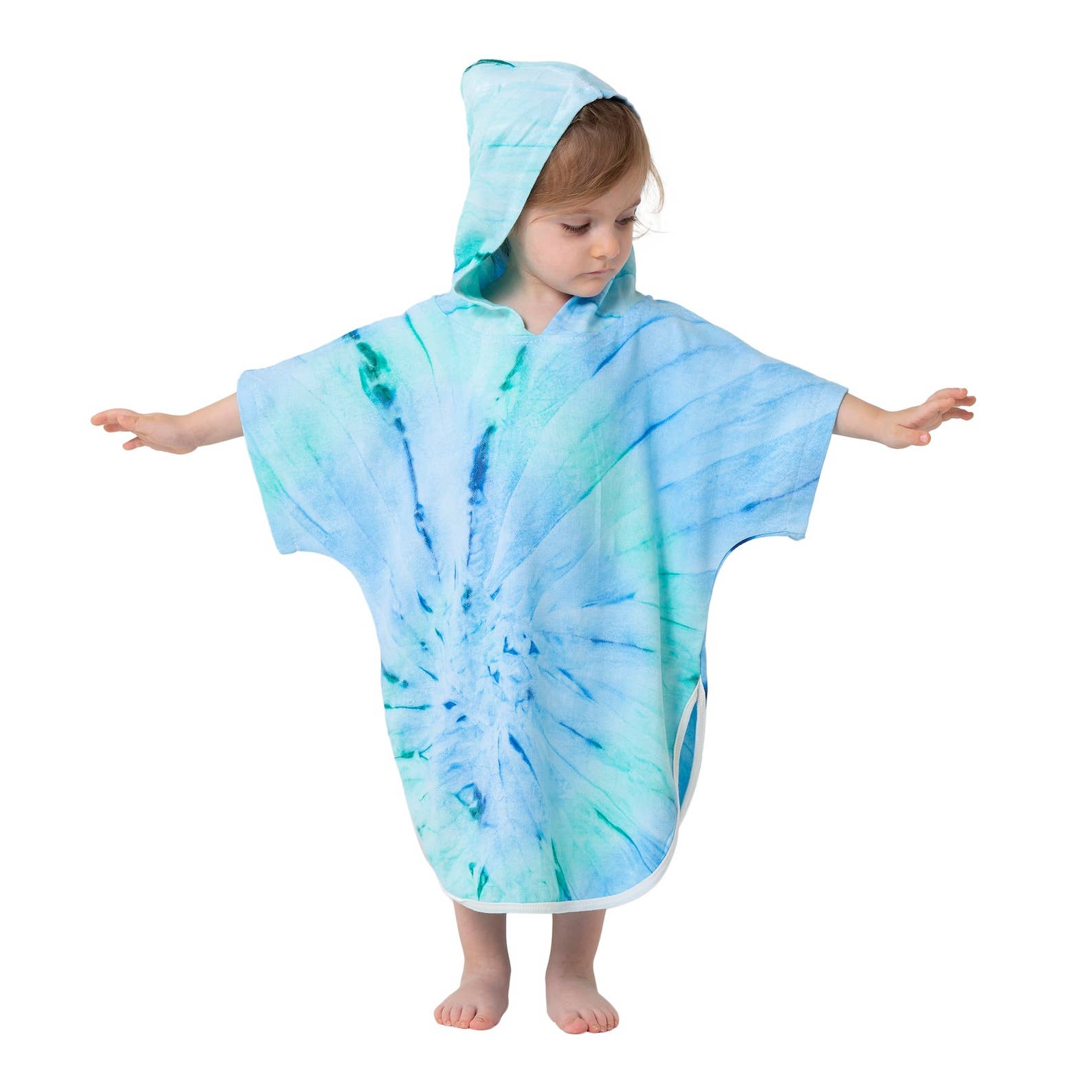 Kikoya – Toalha poncho - Crianças e bebés por atacado – Poncho com Capuz para Crianças - Toalha de Praia para Troca e Natação0