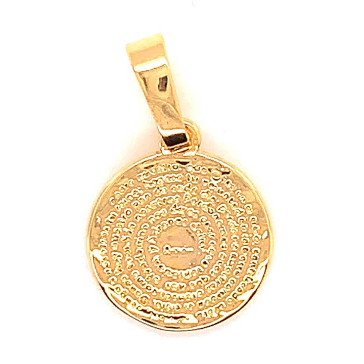 18K Gold Filled Small Our Father Prayer Charm, Padre Nuestro for wholesale by The Bead Bazaar