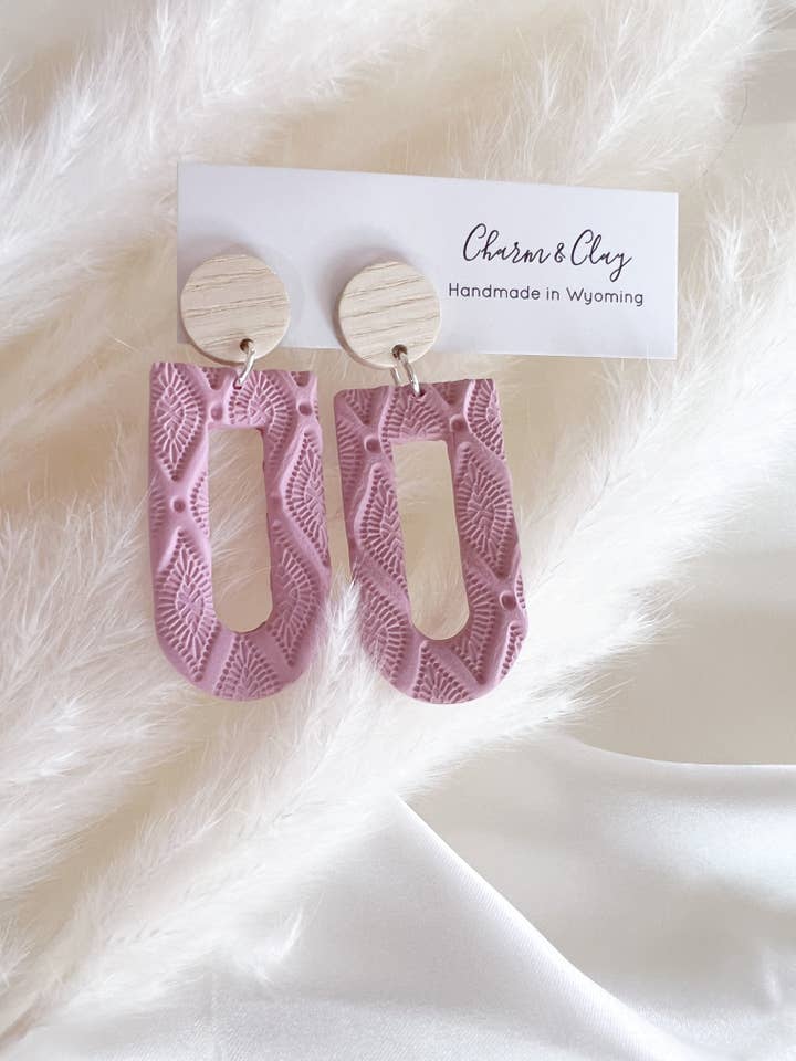 The McKenzie - Polymer Clay with Wooden Charm for wholesale by Charm and Clay