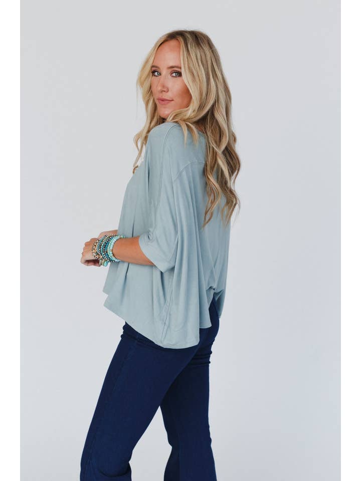 Three Bird Nest - Wholesale T-Shirt - Women's - Just Chillin' Tee - Sage