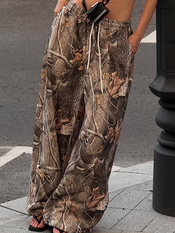 BROWN Camouflage Casual Lounge Pants for wholesale on Faire1