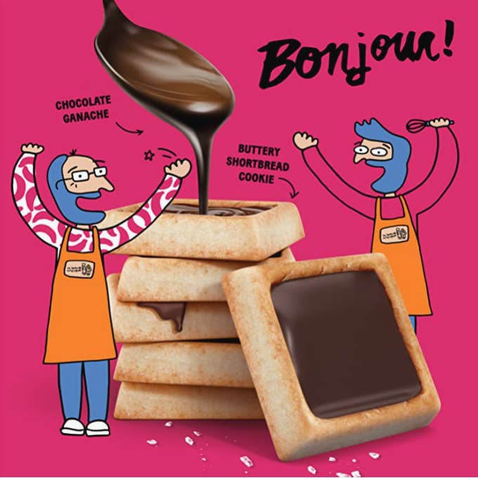 Michel et Augustin - Wholesale Cookie - 1 case of 18 Bars of Dark Chocolate Pinch of Sea Salt cookie2