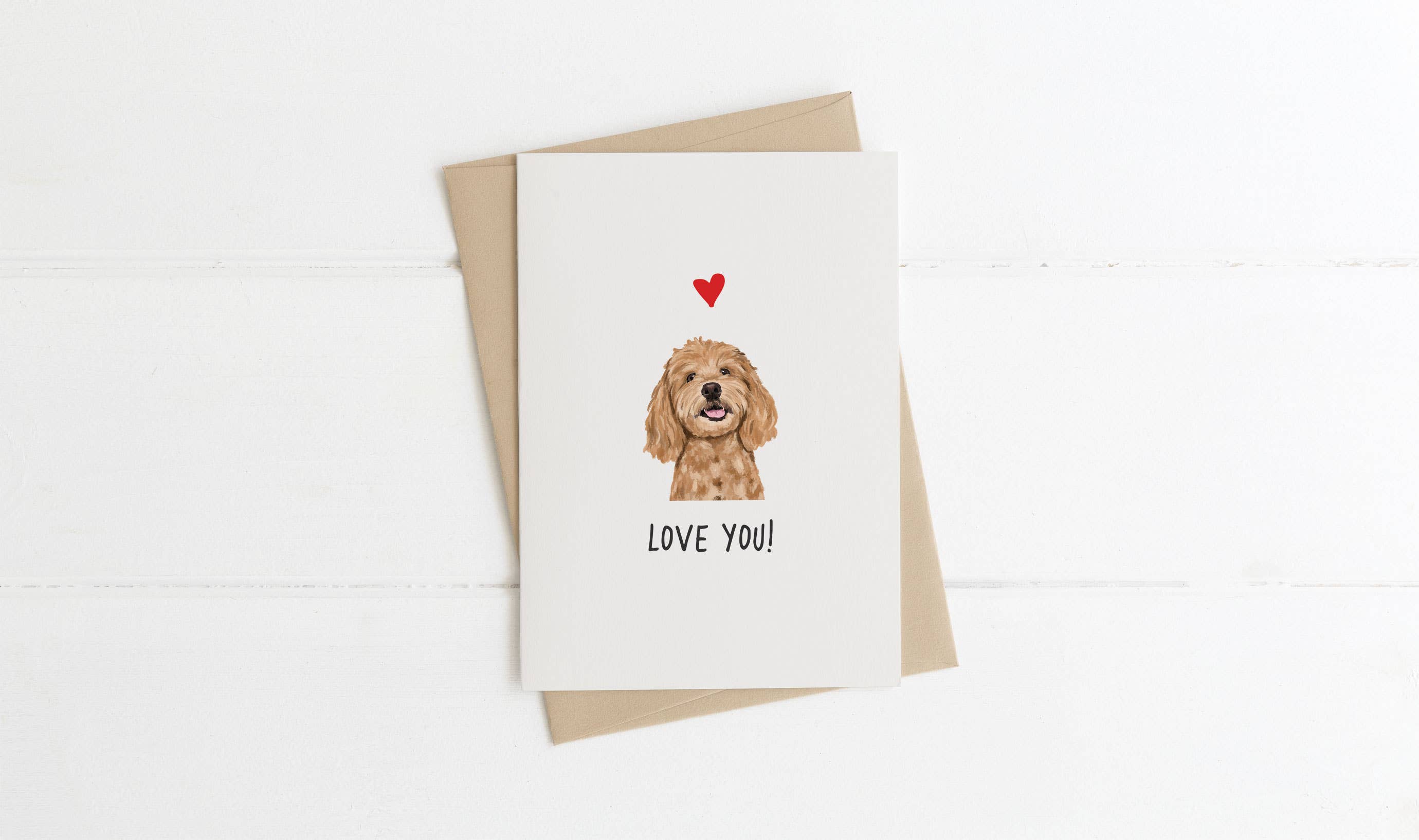Richarts Designs – wholesale Everyday greeting card – A6 Dog card, mini dog cards, love you, from the dog7