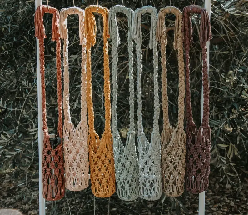 Macrame by Deidre – wholesale Flaskräcke/-hållare – Handgjord makramé vattenflaskhållare för storlekar upp till 40 oz4