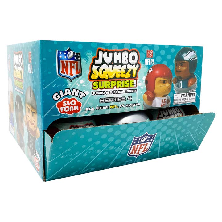 Party Animal, Inc. - Wholesale Classic Toy - Kids - NFL Jumbo Squeezy Capsule Display 2025