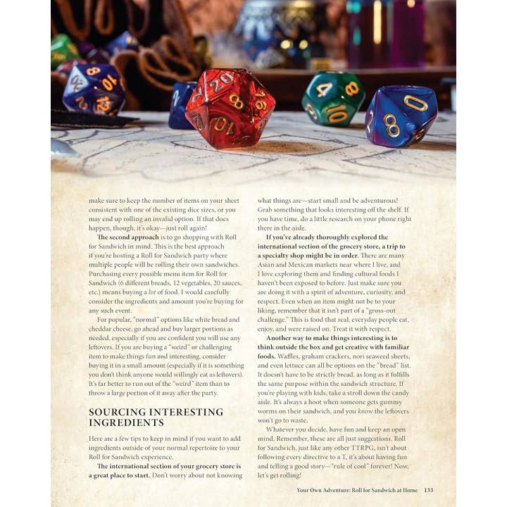 Fox Chapel Publishing - Wholesale Cookbooks & Food - Roll for Sandwich® Cookbook for Gaming Enthusiasts2