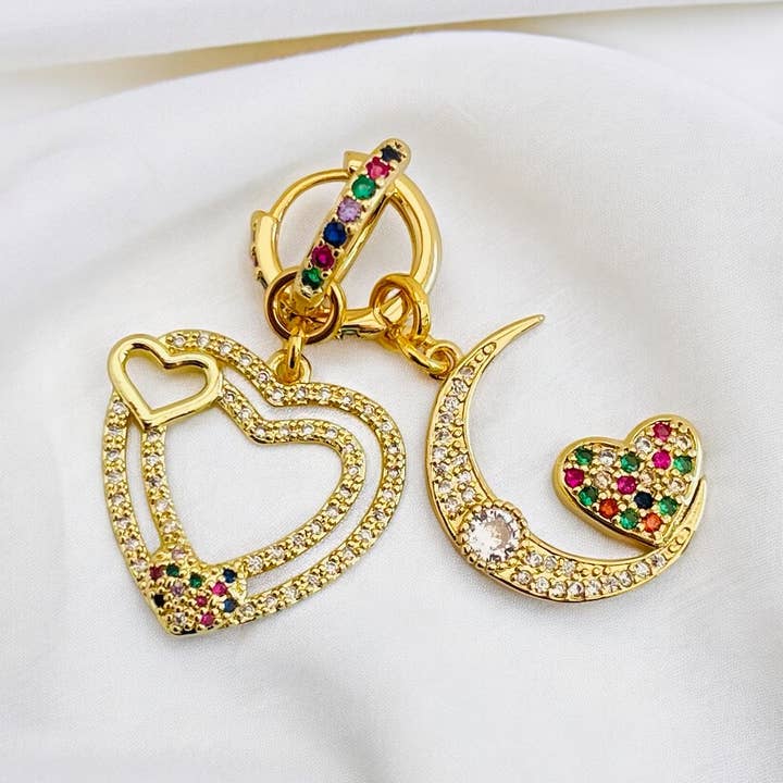 Bunte Gita Creolen mit Anhängern für den Großhandel von Huracan