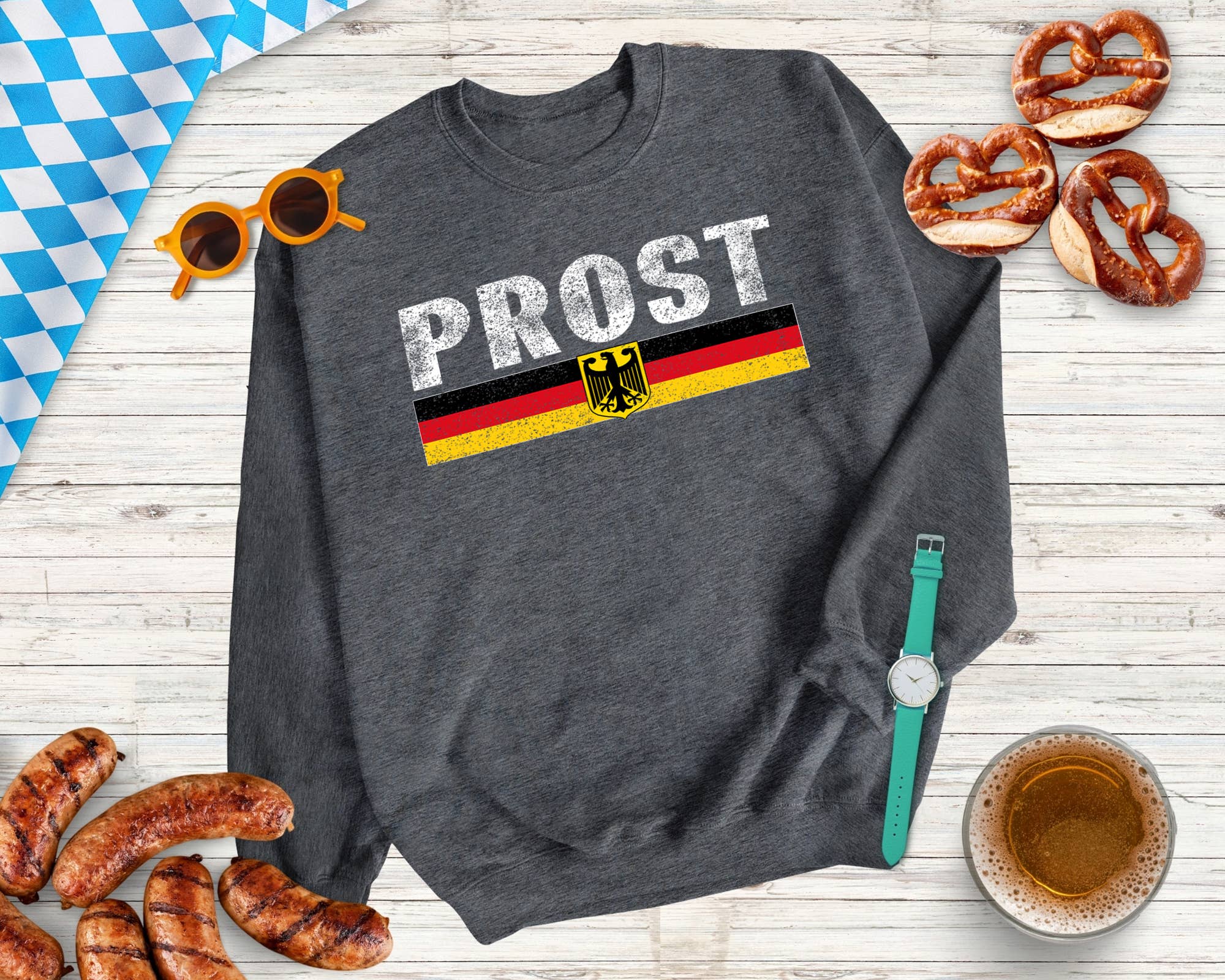 Vivtrek - Wholesale Graphic Sweatshirt - Unisex - Funny Oktoberfest Prost Sweatshirt, Oktoberfest Party Tshirt1