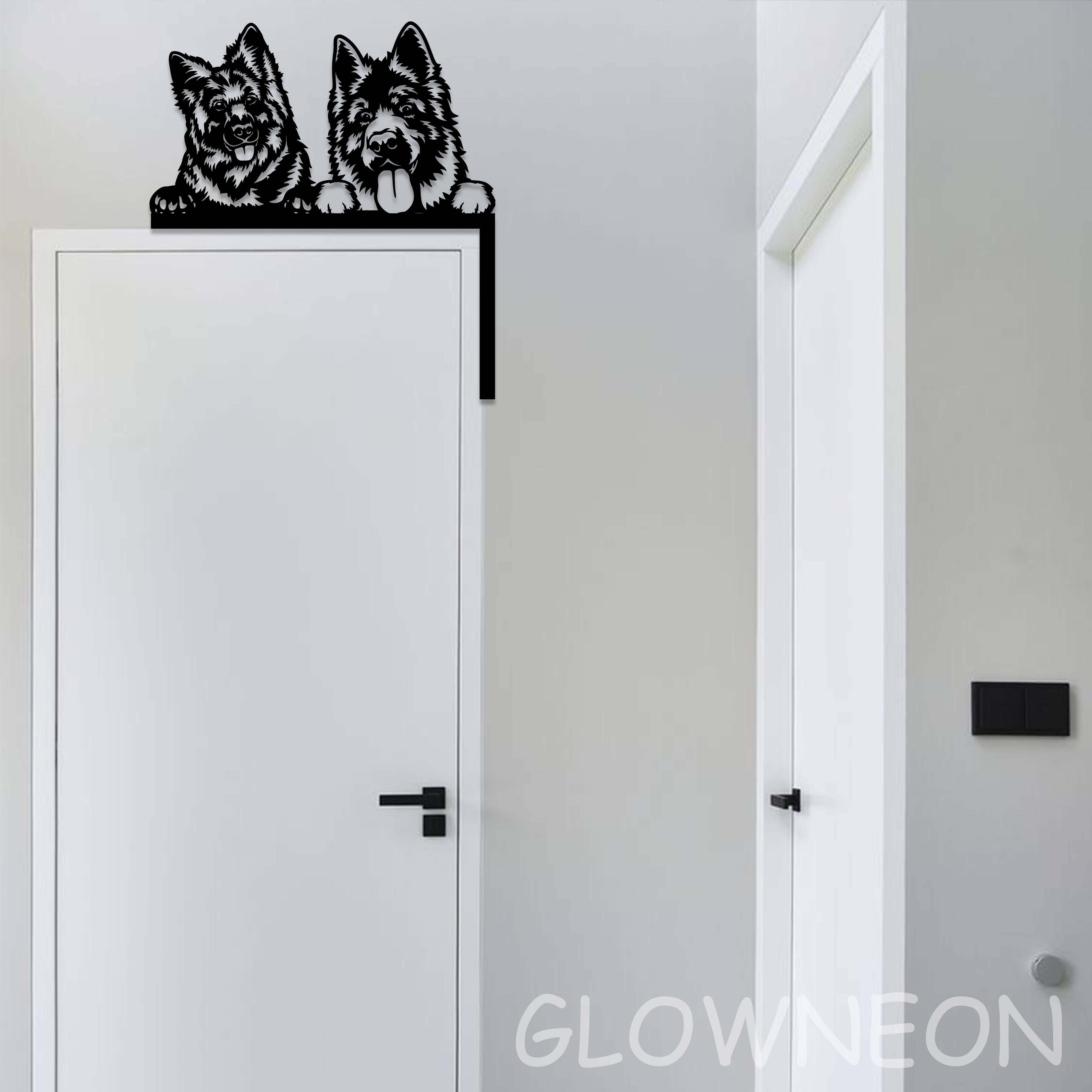 Glow Neon - Vendita all'ingrosso Insegna al neon - Decorazione in metallo a forma di cane da pastore tedesco, porta ad angolo3