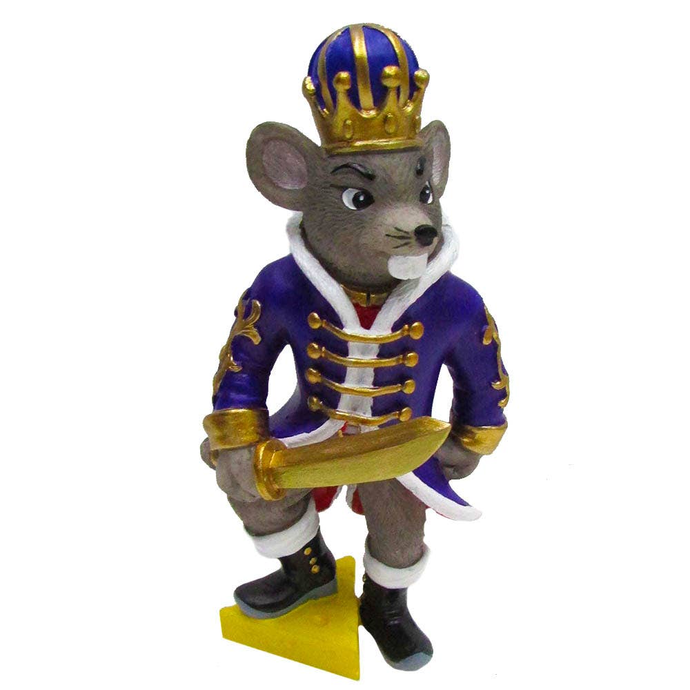 Nutcracker Ballet Gifts – wholesale Ornament – Mouse King on Cheese Resin Ornament with Sword 4 inch0